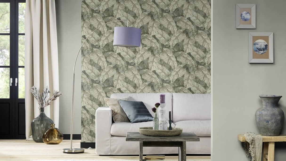 Galner Moss by Rasch Tropical Botanical Leaves Wallpaper – Brewster RH720549