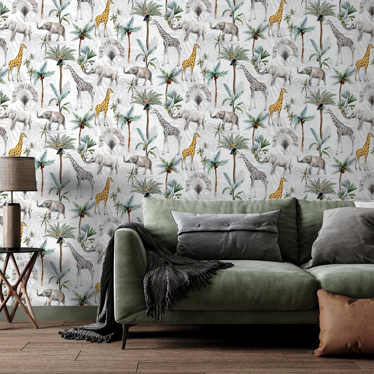 Hiram Multicolor by Arthouse Serengeti Animals Wallpaper- Brewster Home Fashions AH923709