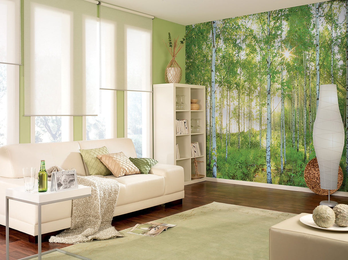 Sunday Green Scenic Trees Wall Mural - Komar 8-519