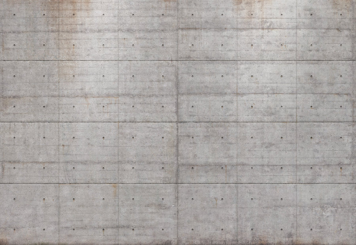 Concrete Blocks Grey Wall Mural with Faux Concrete Panel Effect - Komar 8-938
