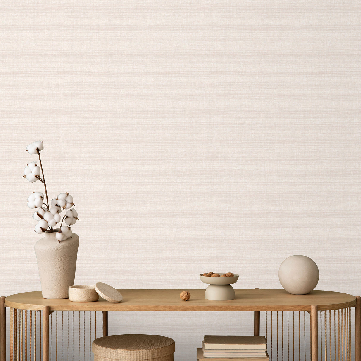 Horizontal Stria Texture Beige by Wallpaper – Veer Decor 8195-AA4