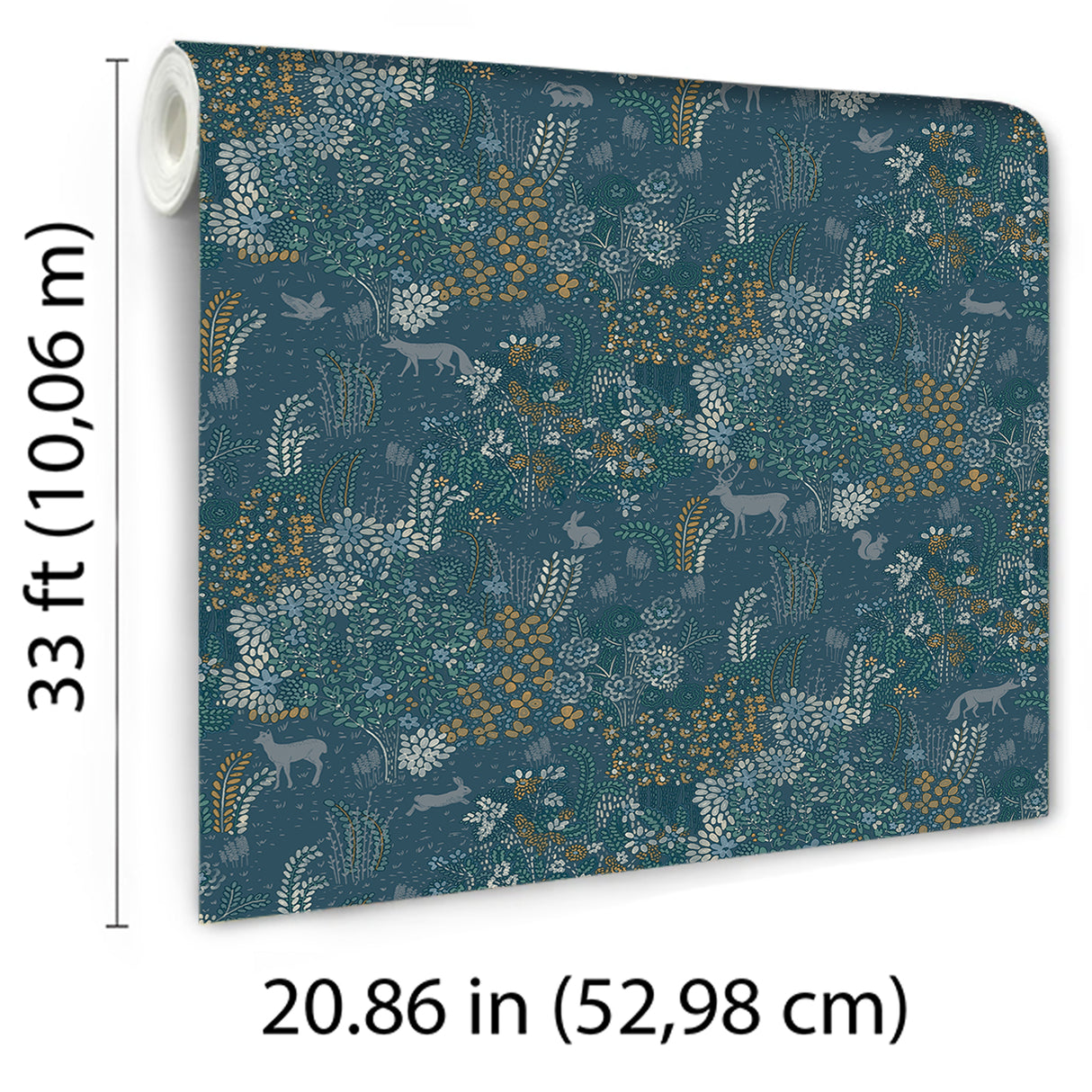 Babylon Blue by Veer Decor Floral Wallpaper – Veer Decor 8195-AC1