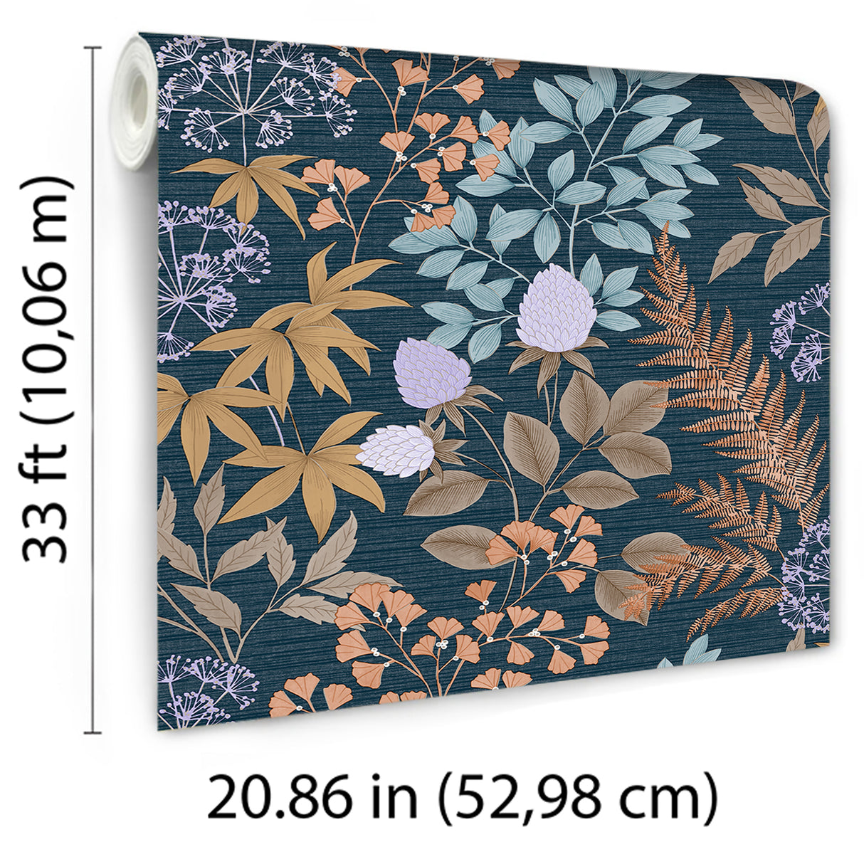Gilded Bloom Blue by Veer Decor Floral Wallpaper – Veer Decor 8195-AE1