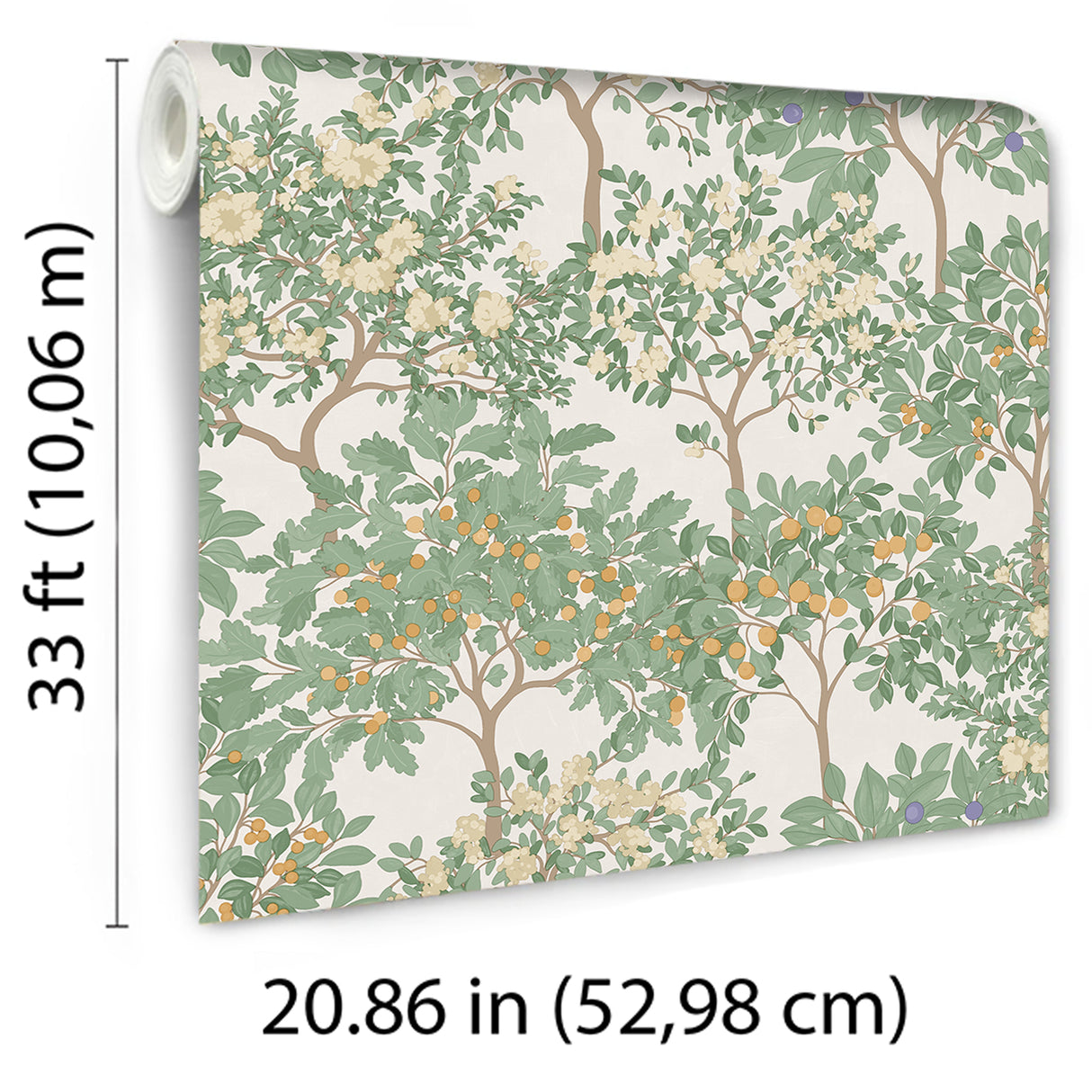 Arbor Serenade Cream by Veer Decor Botanical Trees Wallpaper – Veer Decor 8195-AF4