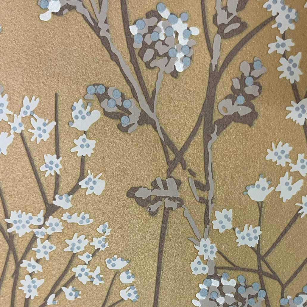 Blossom Branches Yellow by Veer Decor Floral Wallpaper – Veer Decor 8195-AG1