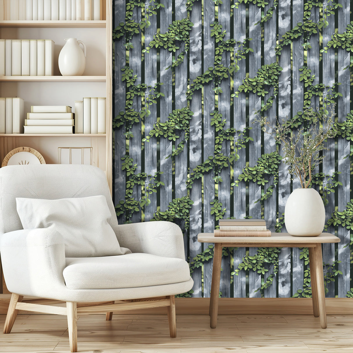 Palisade Grey by Veer Decor Nature Trompe L'oeil Wallpaper – 8196-AD3