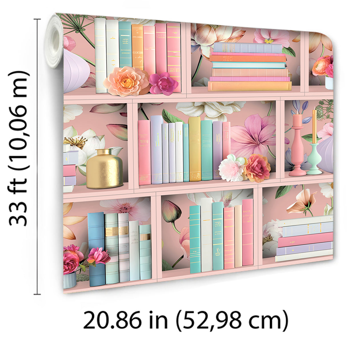 Blossom Shelves Pink by Veer Decor Wallpaper – 8196-AE2