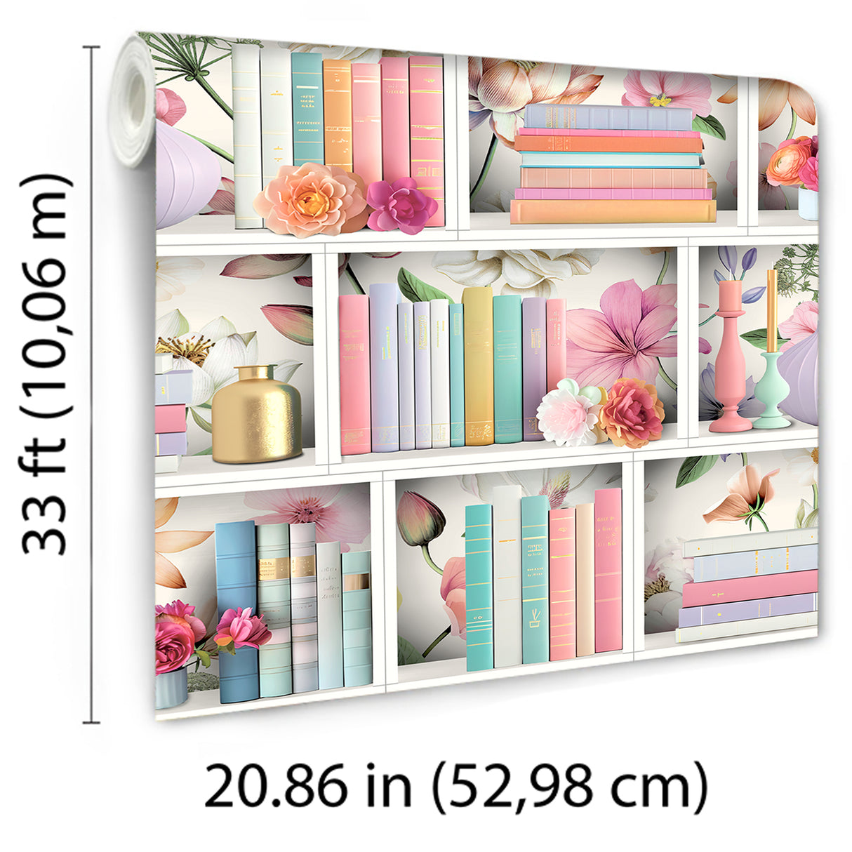 Blossom Shelves Multi by Veer Decor Novelty Wallpaper – Veer Decor 8196-AE3