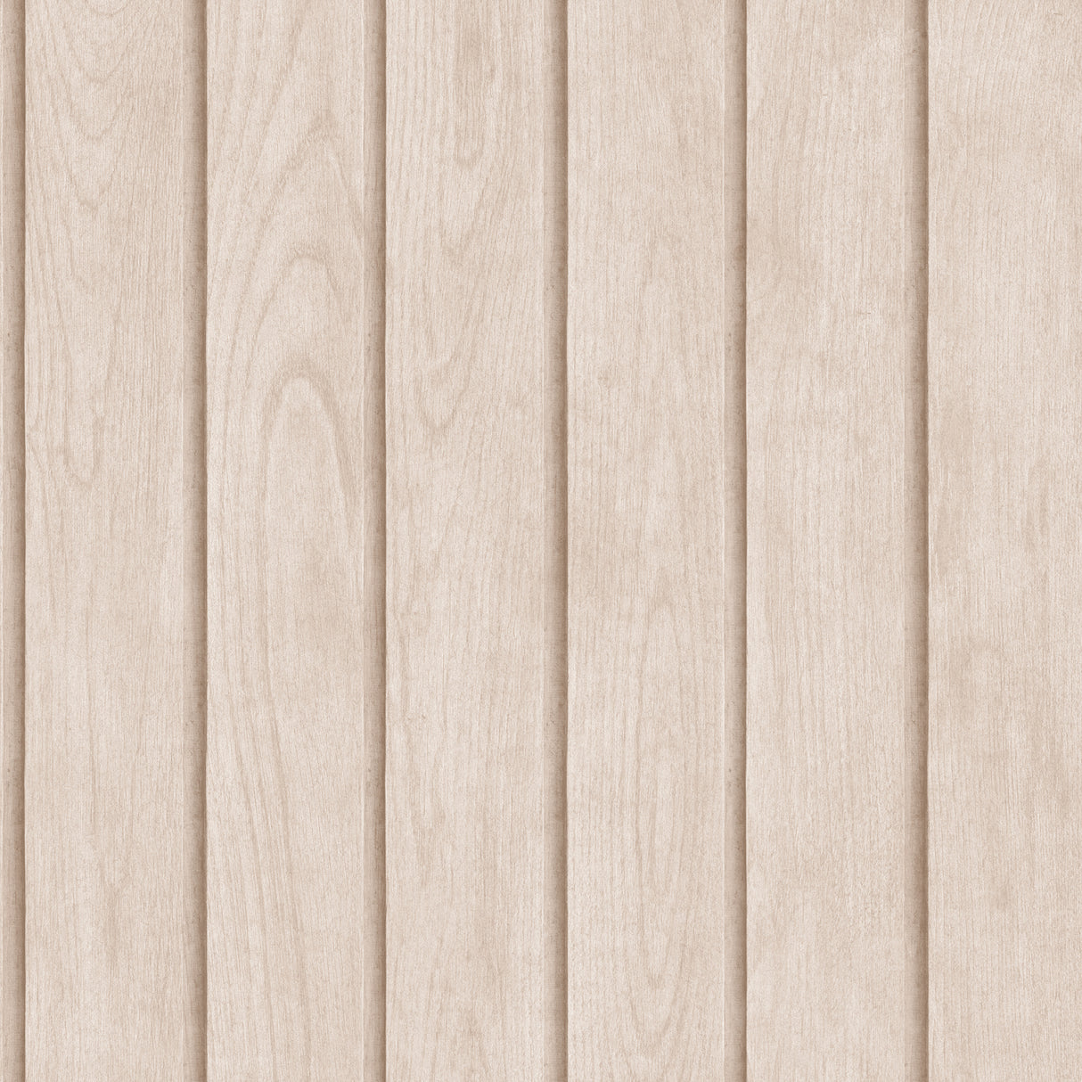 Luxe Wood Slats Maple Beige wallpaper roll with vertical slat wood look