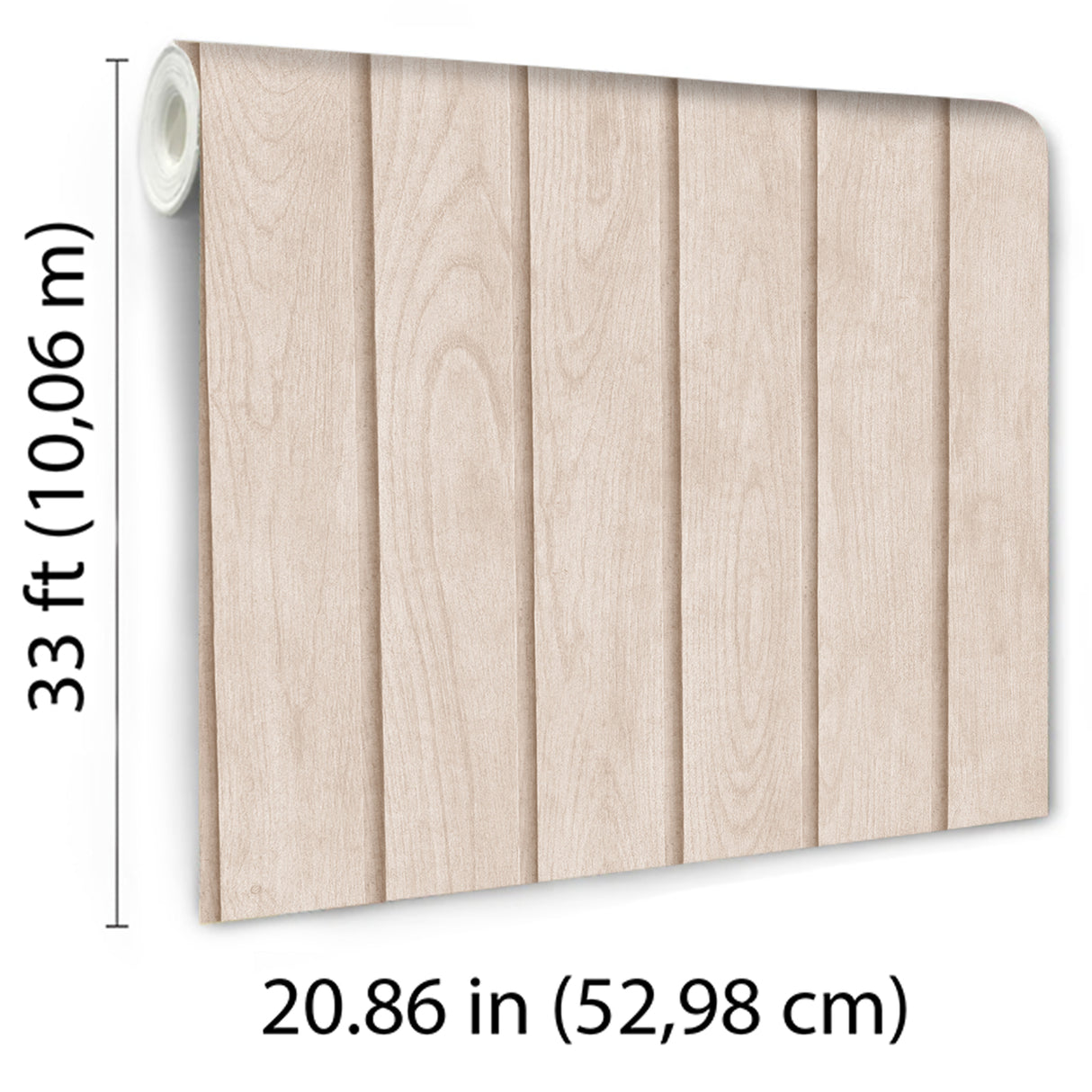 Luxe Wood Slats Maple Beige by Veer Decor Wood Slat Look Wallpaper – Veer Decor 8196-AM1