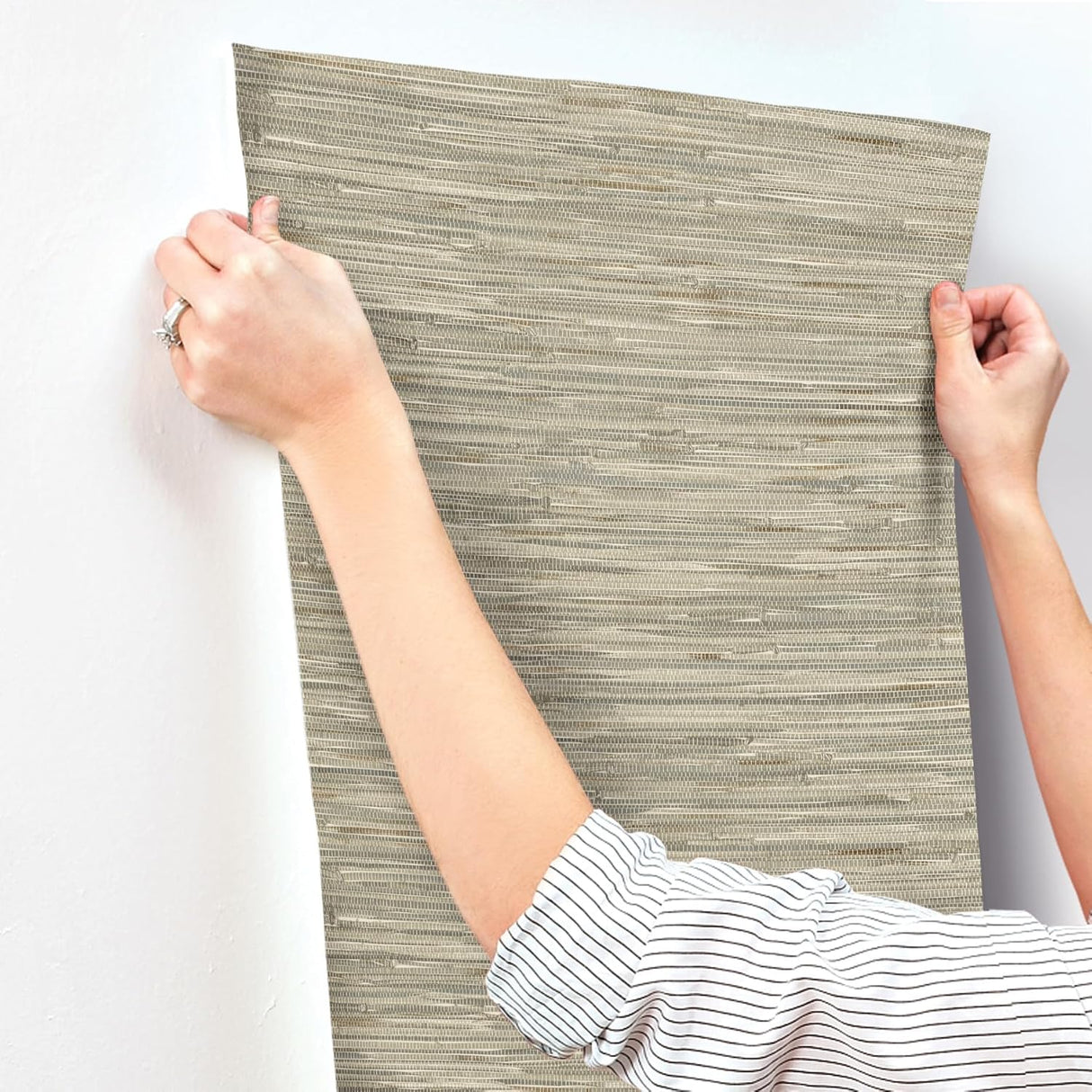 Exhale Olive by A-Street Prints Woven Faux Grasscloth Wallpaper – A-Street Prints 4147-27262