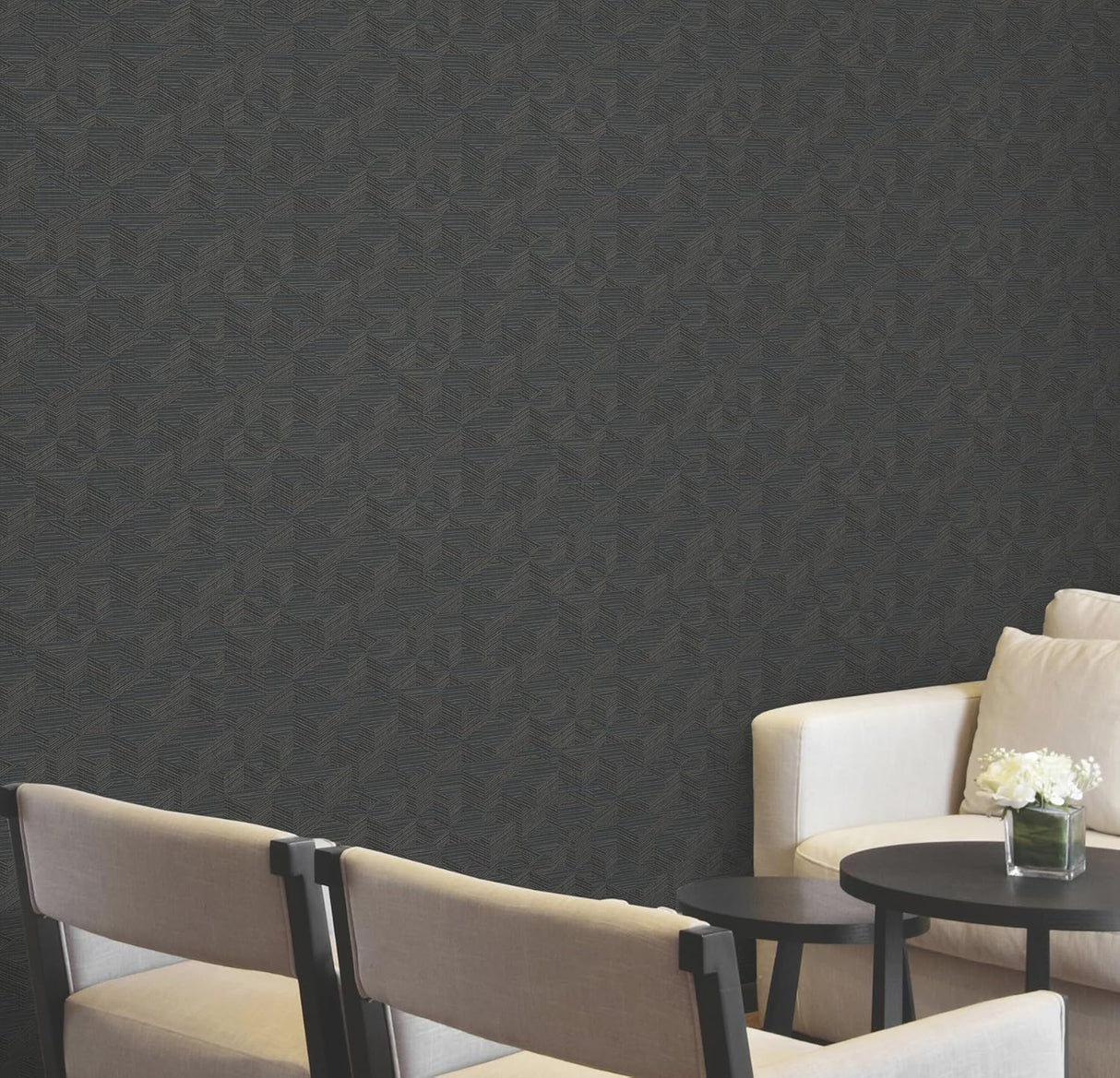Naila Denim by Warner Geo Weave Wallpaper – Brewster Home Fashions 4181-4758