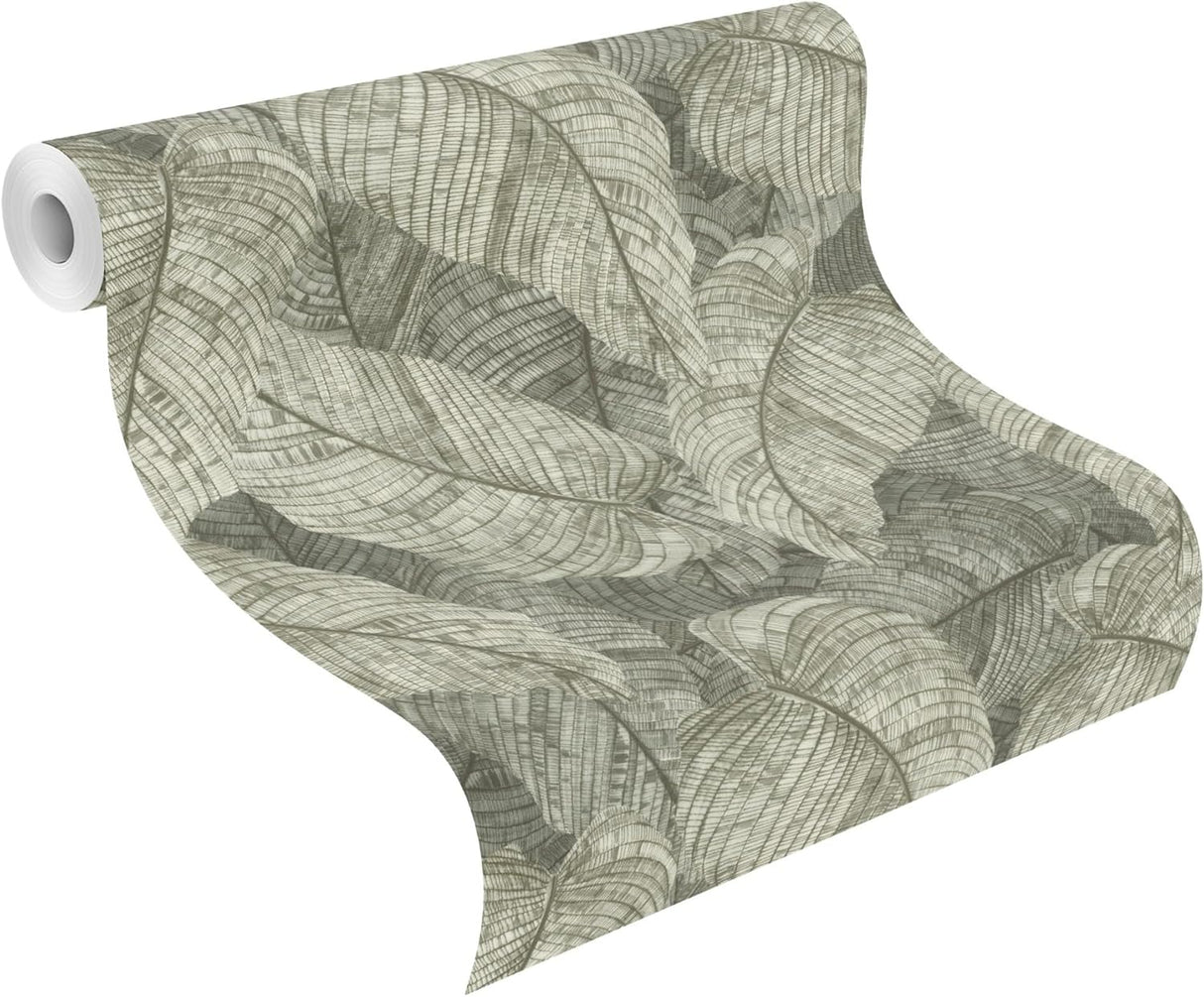 Galner Moss by Rasch Tropical Botanical Leaves Wallpaper – Brewster RH720549