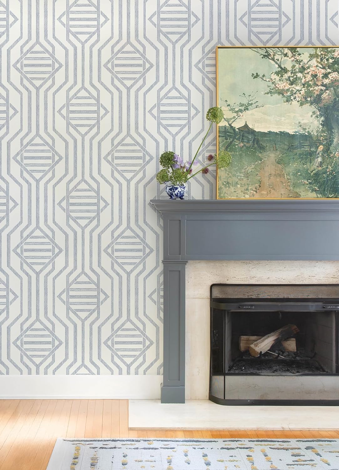 Essex Dark Blue by A-Street Prints Geometric Wallpaper – A-Street Prints 4147-27403