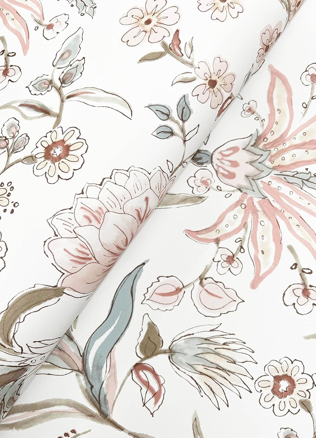 Teonna Light Pink by A-Street Prints Floral Stripe Wallpaper – A-Street Prints 4147-27399