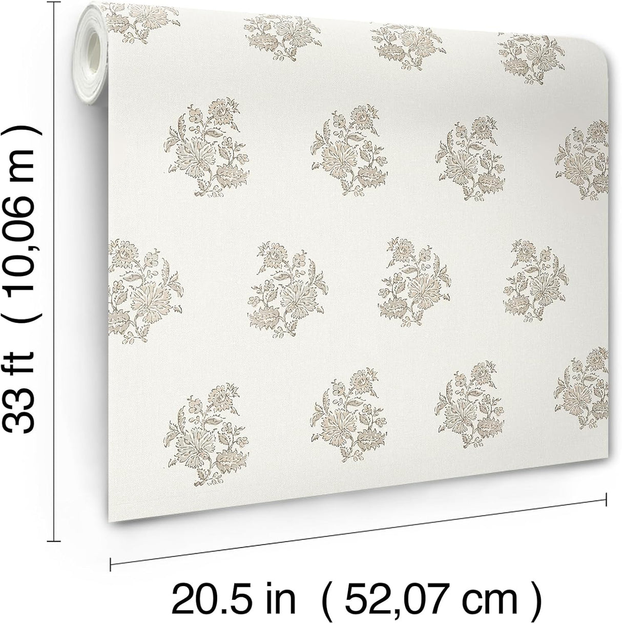Overbrook Taupe by Erin Gates Bouquet Toss Wallpaper – A-Street Prints AST6360