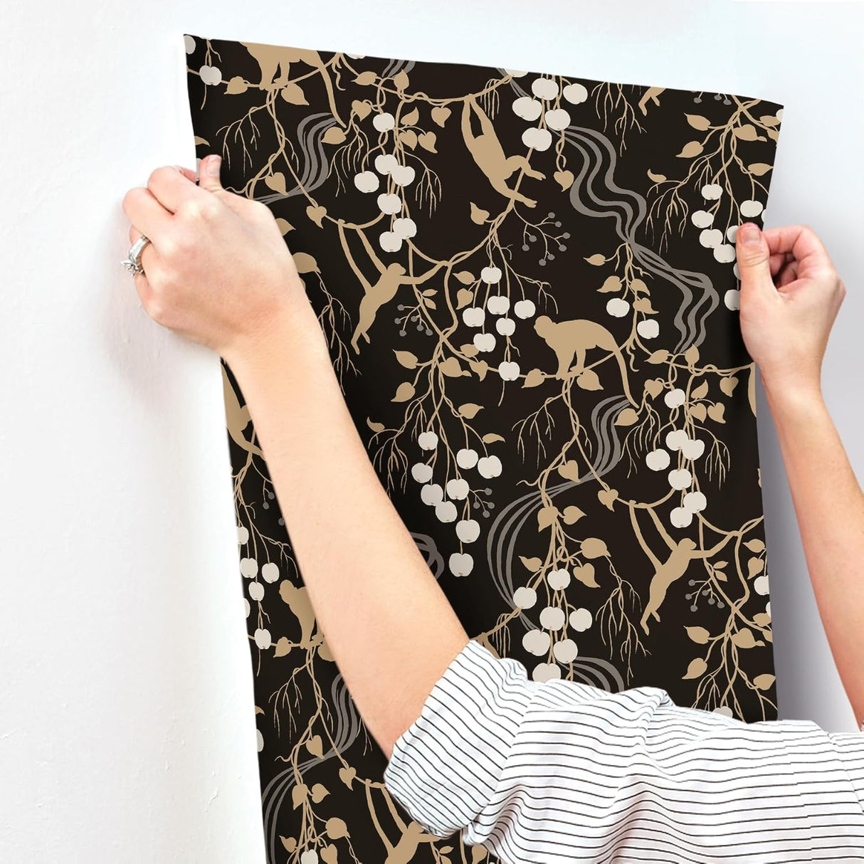 Linden Black by A-Street Prints Jungle Canopy Wallpaper – A-Street Prints 4147-80009