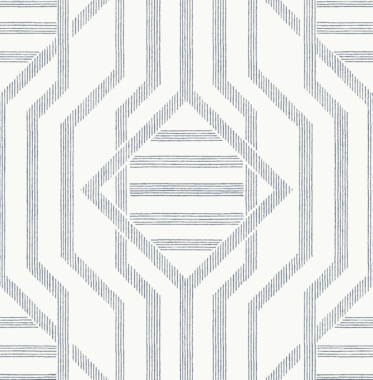Essex Dark Blue Geometric Wallpaper by A-Street Prints, 20.5 in x 33 ft roll