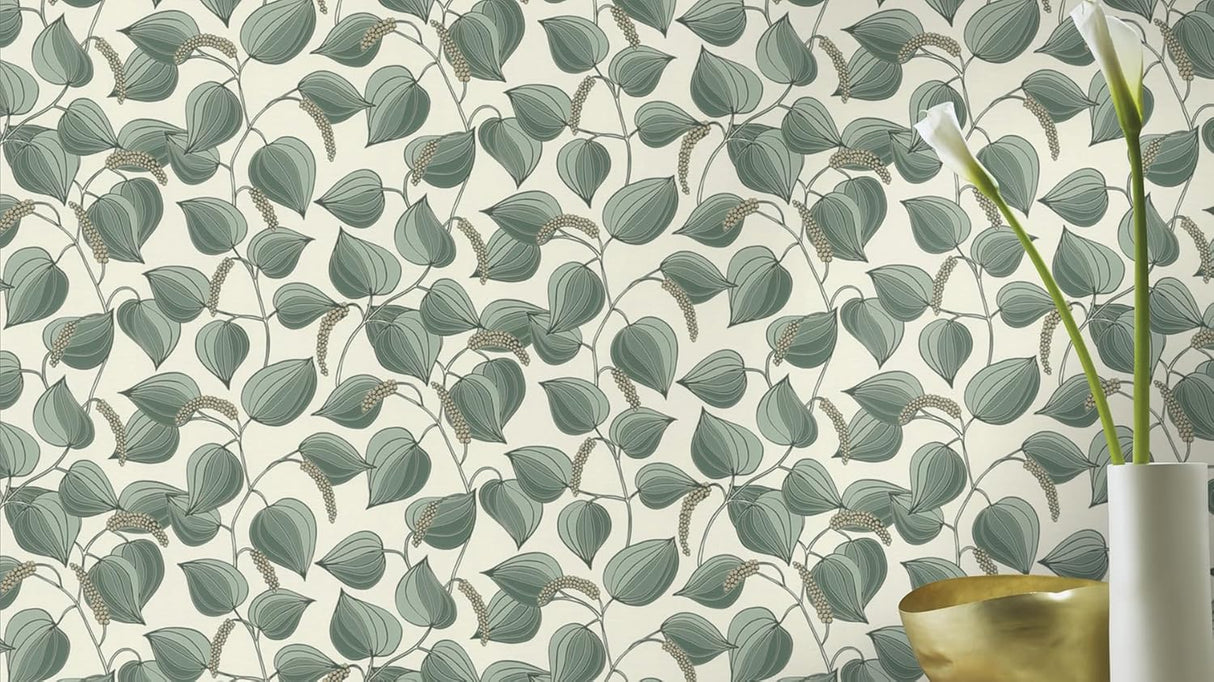 Alaia Green Leafy Vine by Rasch Wallpaper- Brewster Home Fashions RH580518