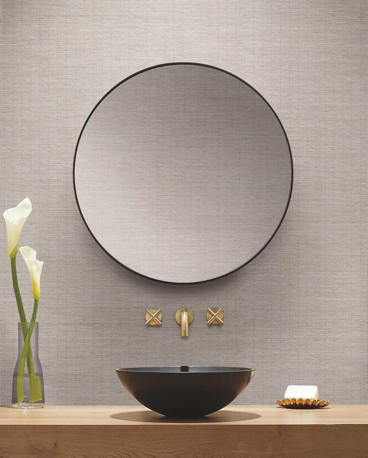 Magnitude Light Grey by Warner Chevron Wallpaper – Brewster Home Fashions 4178-4443