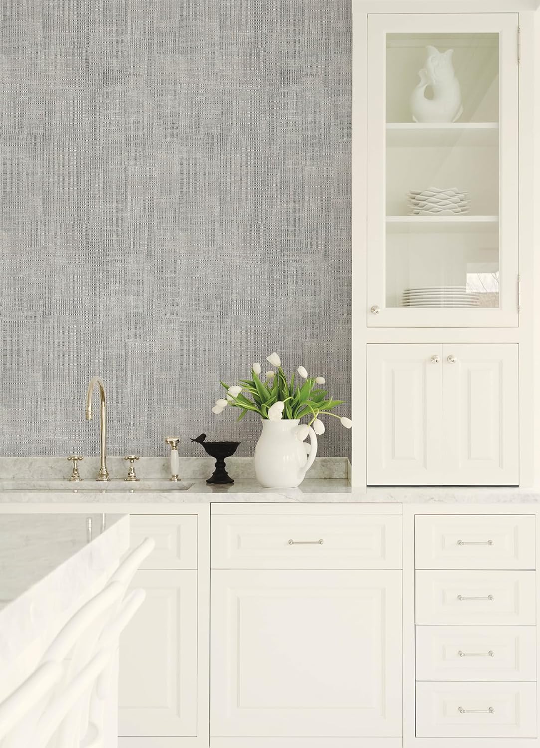 Rattan Silver by Advantage Weave Wallpaper- Brewster Home Fashions 4168-17738