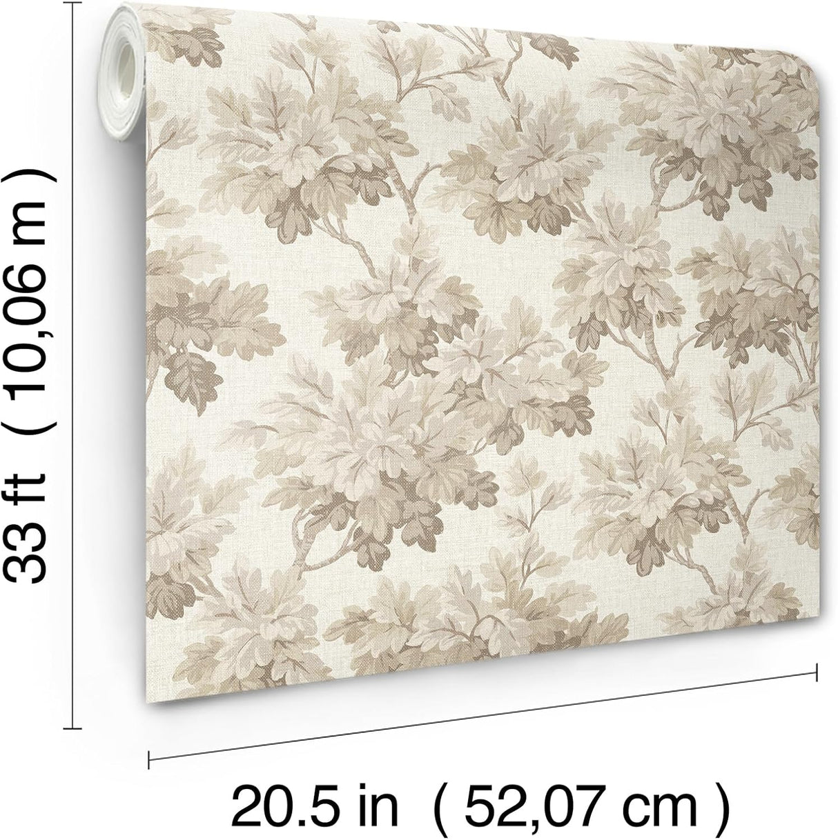 Oakcliff Taupe by Erin Gates Leaf Trail Wallpaper – A-Street Prints AST6356