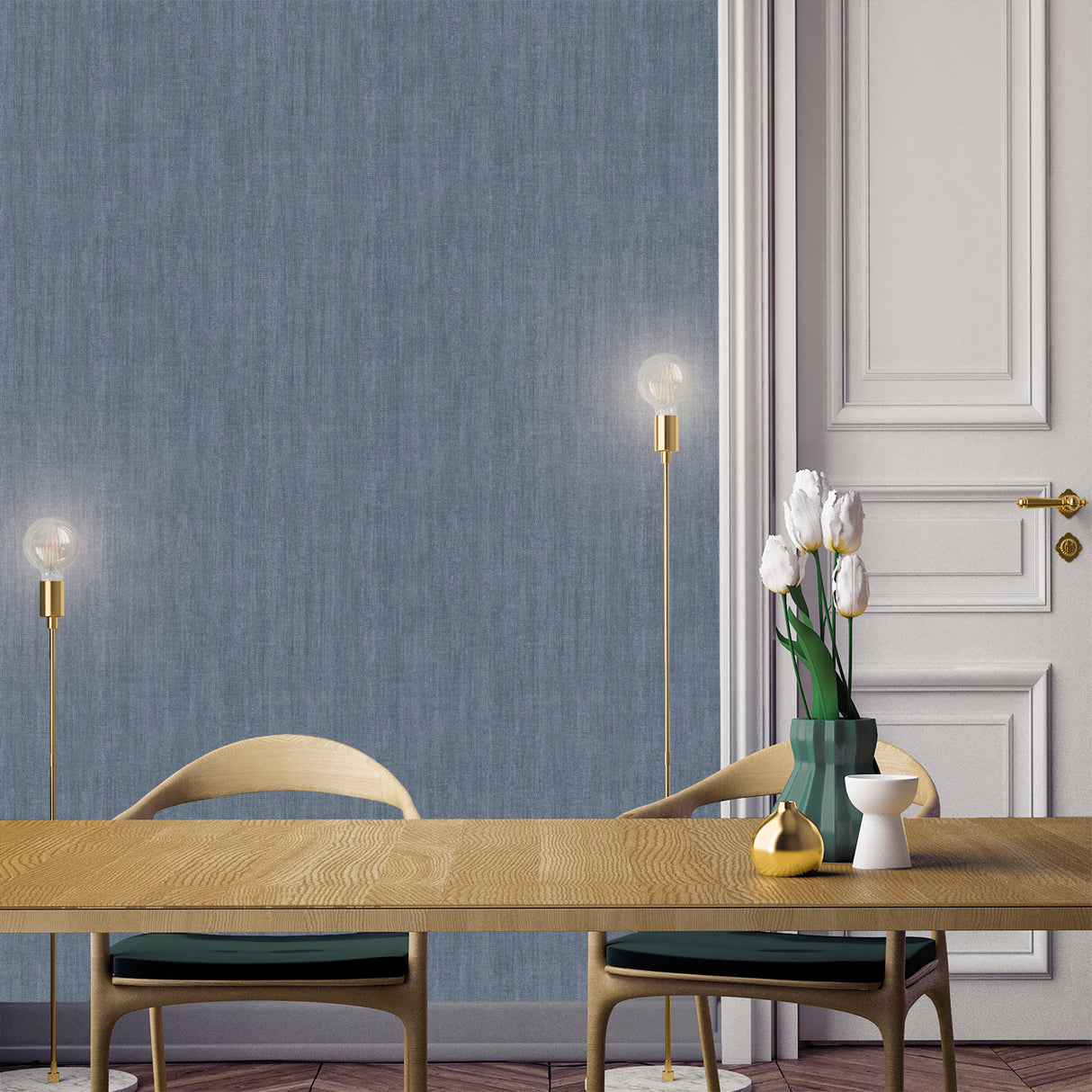 Allure Texture Dark Blue by Veer Decor Textured Abstract Wallpaper – Veer Decor 8249-AA11