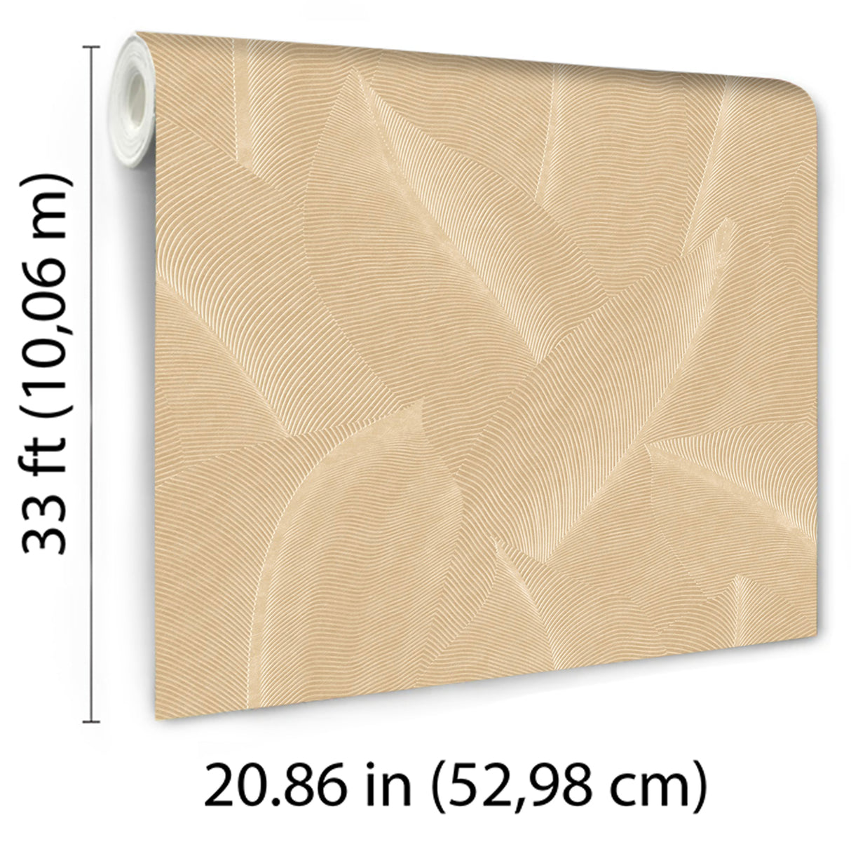 Allure Leaf Beige by Veer Decor Textured Nature Wallpaper – Veer Decor 8249-AB1