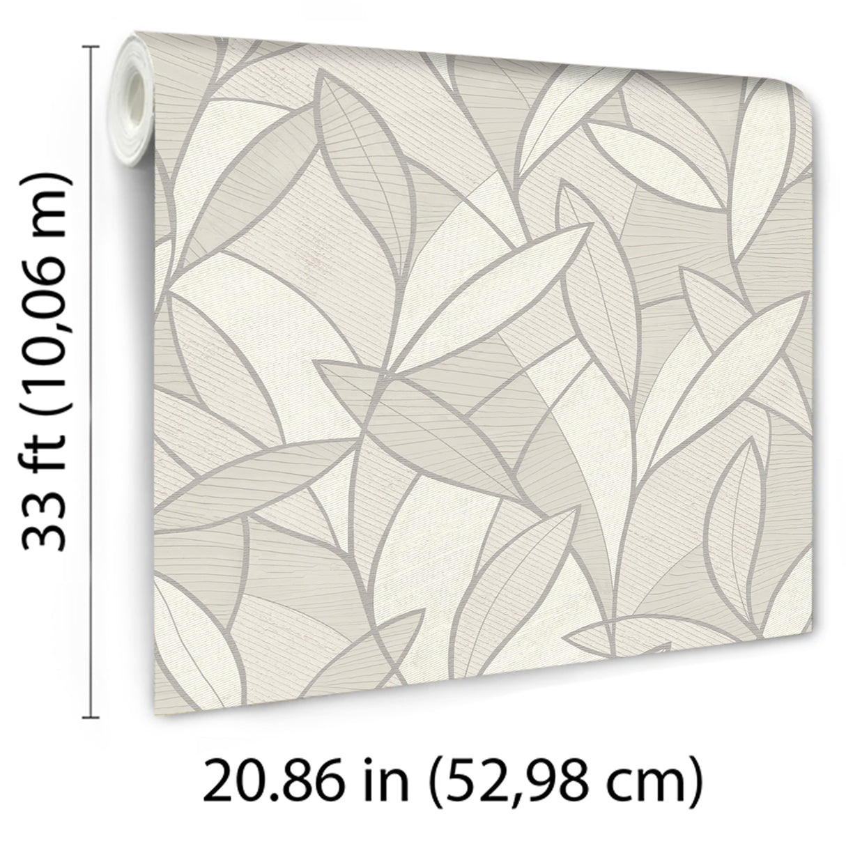 Carved Leaf White by Whimsical Nature Wallpaper – Veer Decor 8249-AC1