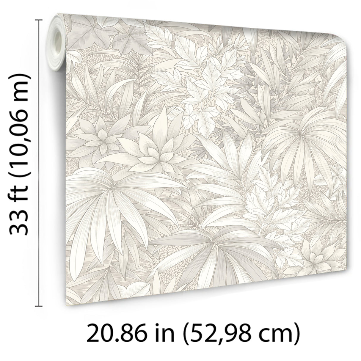 Allure Jungle White by Veer Decor Tropical Wallpaper – Veer Decor 8249-AD1