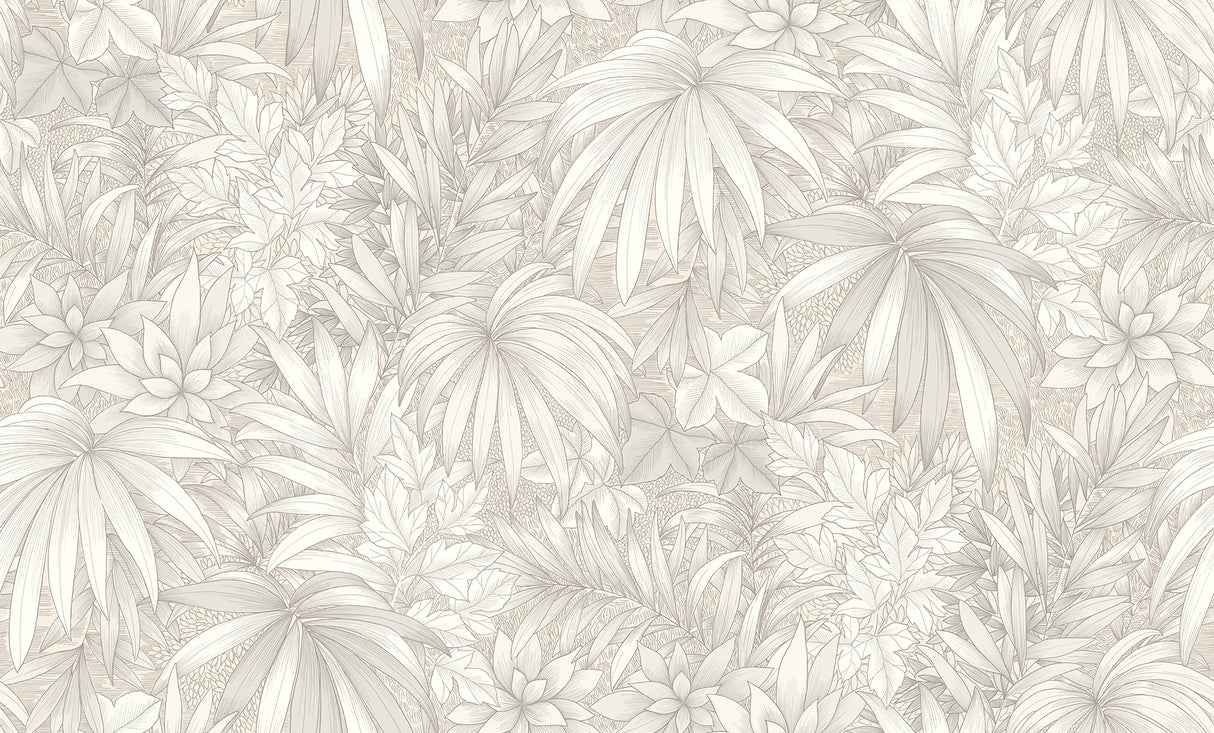 Allure Jungle White by Veer Decor Tropical Wallpaper – Veer Decor 8249-AD1