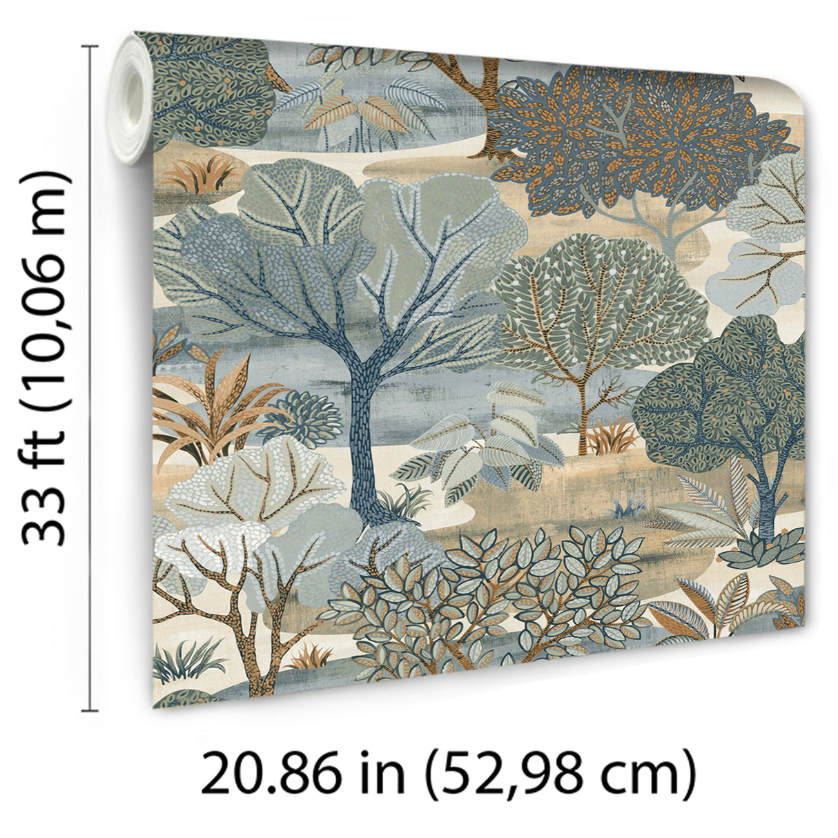 Allure Forest Blue by Veer Decor Nature Wallpaper – 8249-AE3