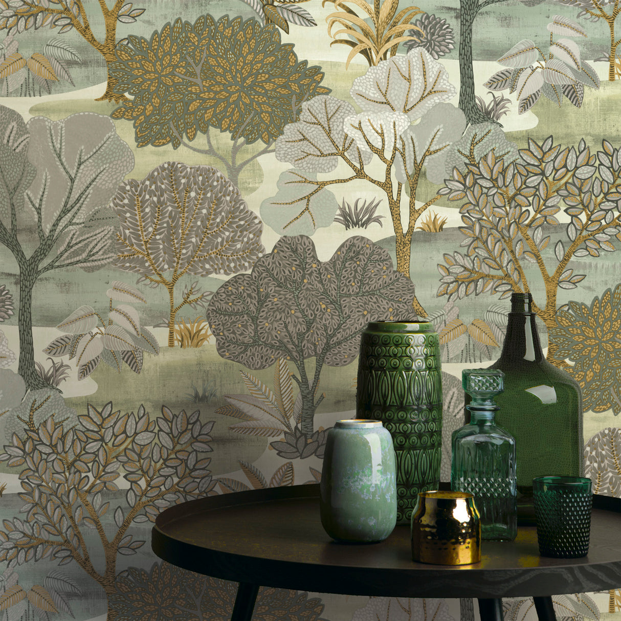 Allure Forest Moss by Veer Decor Nature Wallpaper – Veer Decor 8249-AE4