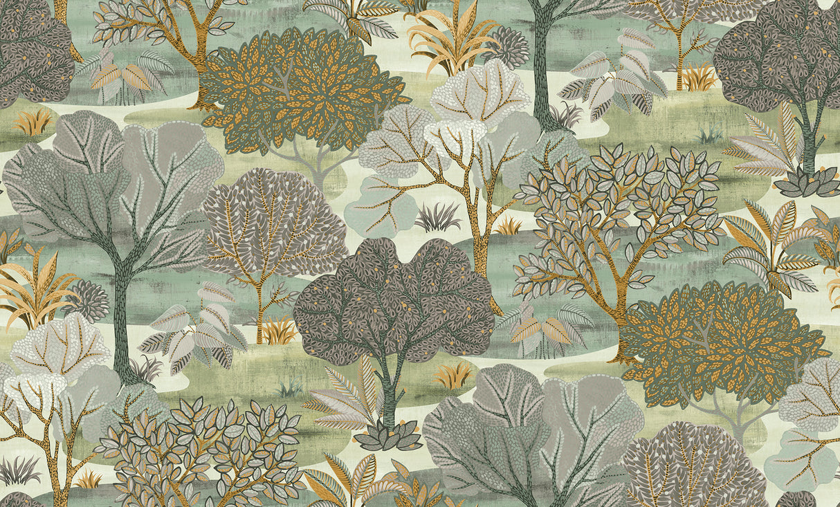 Allure Forest Moss by Veer Decor Nature Wallpaper – Veer Decor 8249-AE4