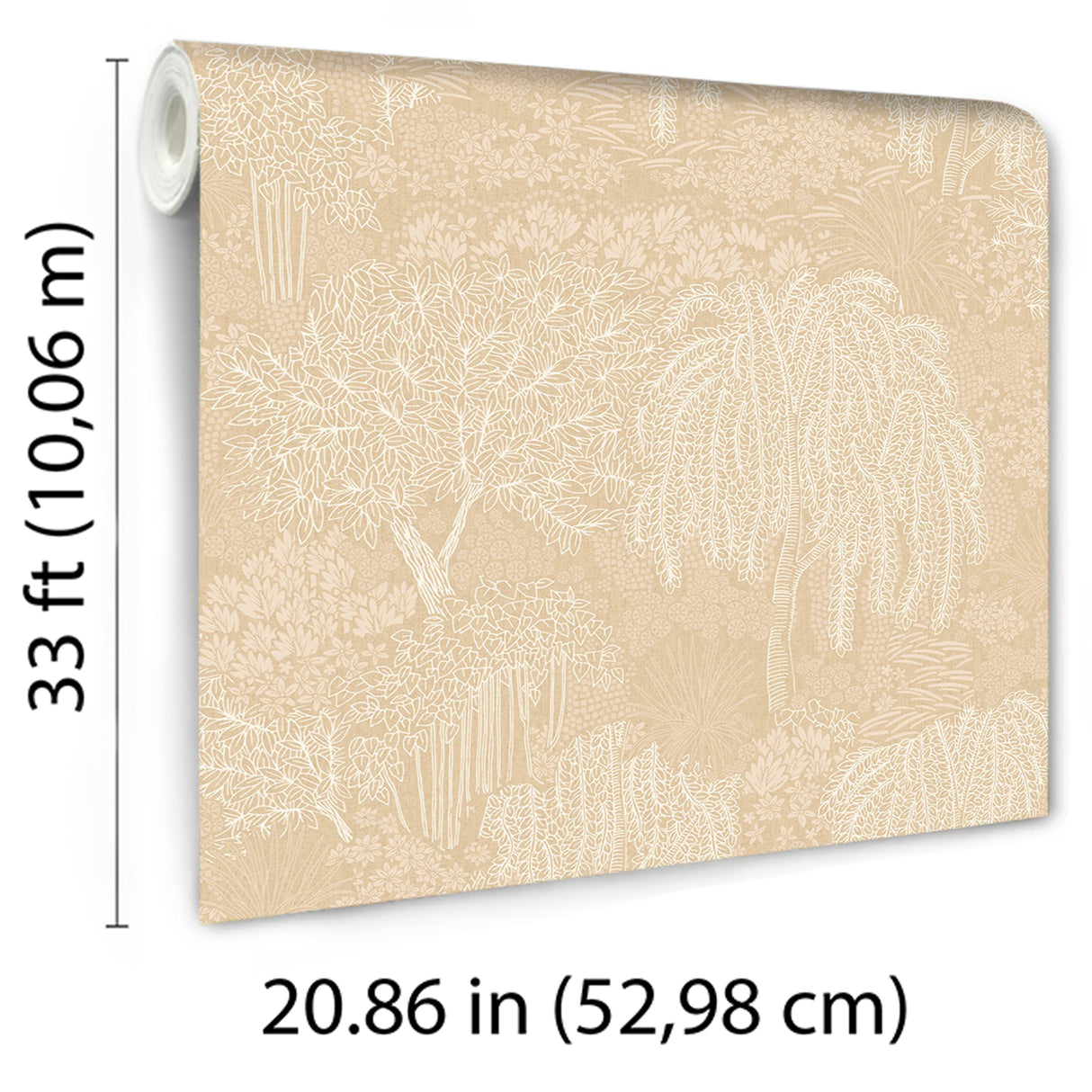 Willow Whisper Beige by Veer Decor Nature Wallpaper – Veer Decor 8249-AF2