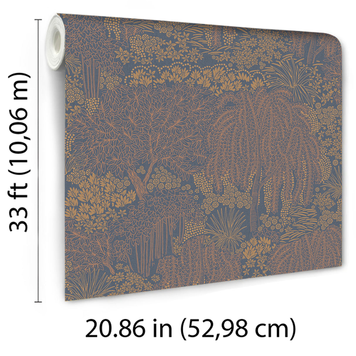 Willow Whisper Dark Blue by Nature Wallpaper – Veer Decor 8249-AF5