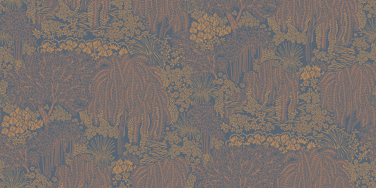 Willow Whisper Dark Blue by Nature Wallpaper – Veer Decor 8249-AF5