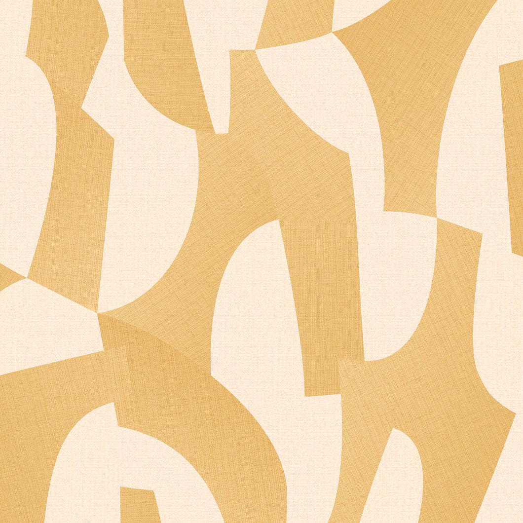 Sculpted Motion Corn abstract yellow geometric wallpaper roll 8249-AG2