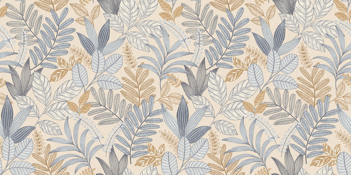 Allure Foliage Beige by Veer Decor Nature Wallpaper – Veer Decor 8249-AI2