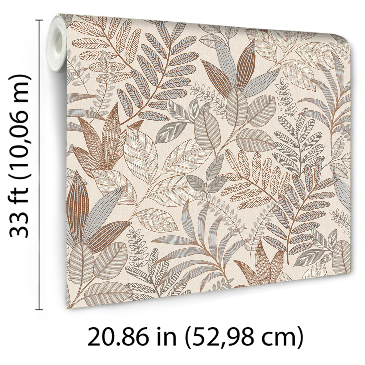 Allure Foliage Taupe by Veer Decor Botanical Wallpaper – Veer Decor 8249-AI3