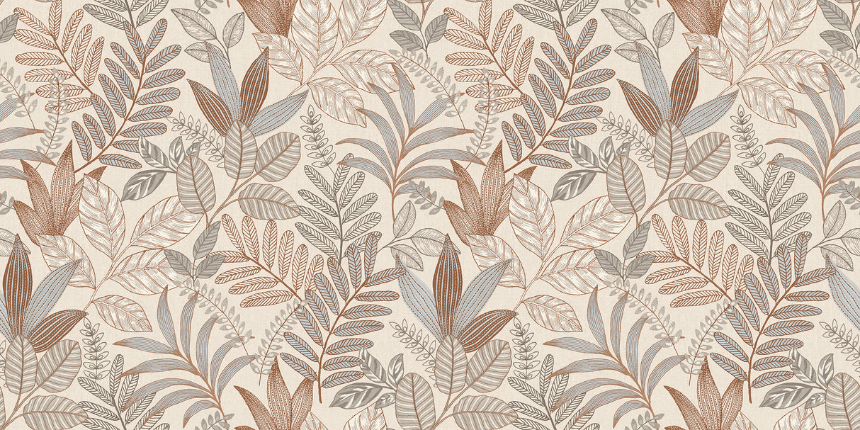 Allure Foliage Taupe by Veer Decor Botanical Wallpaper – Veer Decor 8249-AI3