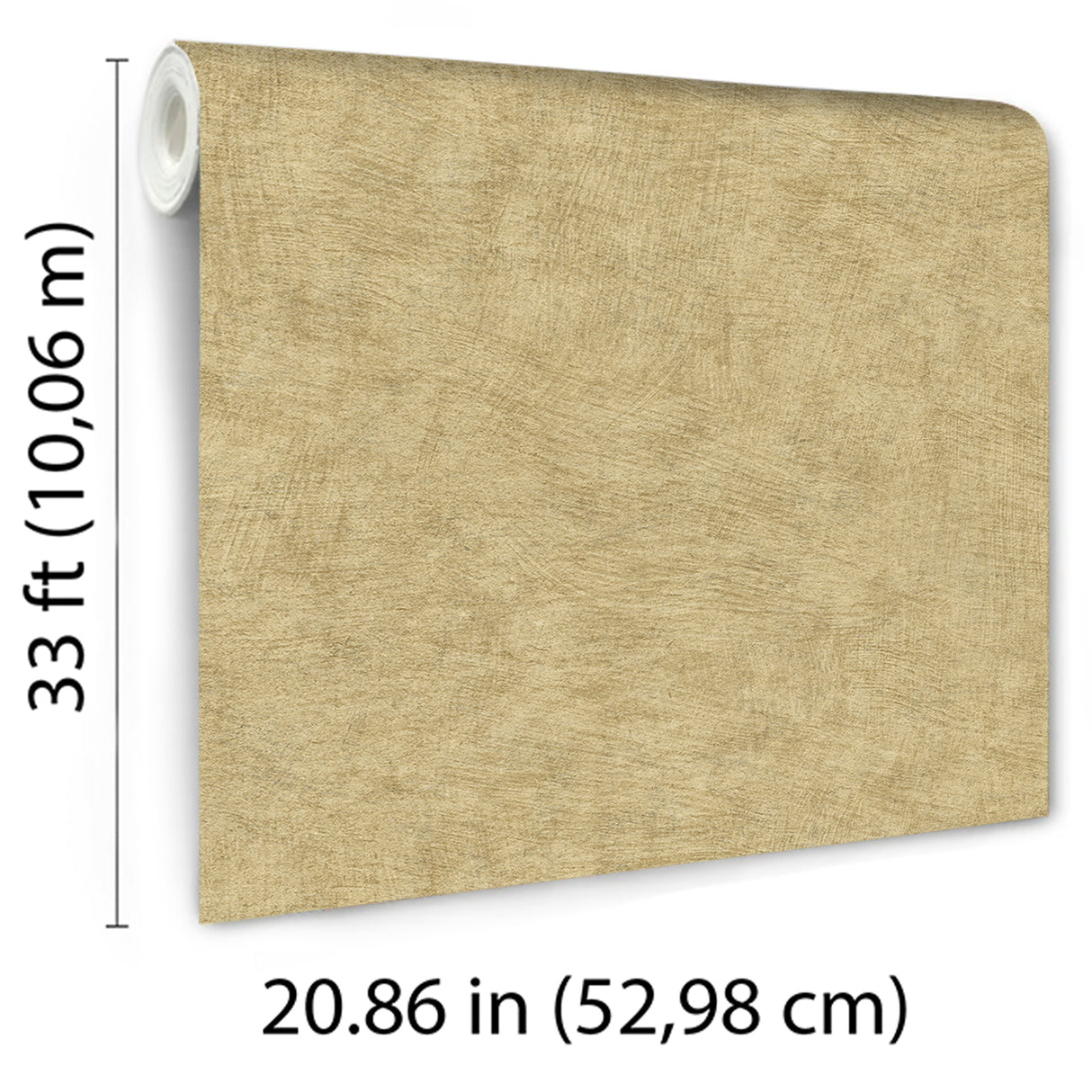 Pampas Plain Brushed Texture Honey Mustard by Veer Decor Textured Wallpaper – 8250-AA9