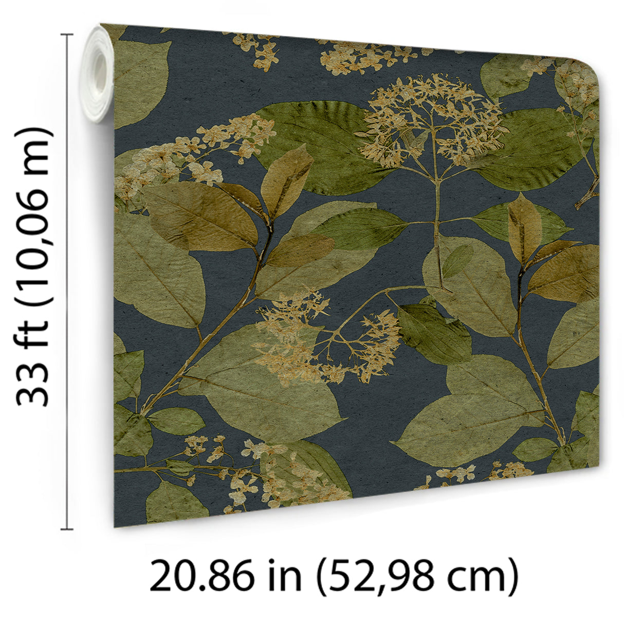 Castanum Bloom Midnight Blue by Veer Decor Floral Wallpaper – Veer Decor 8250-AC4