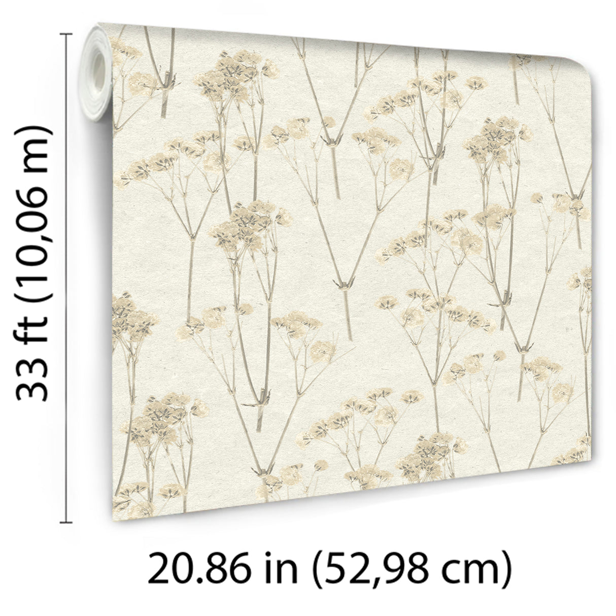 Spry Flower Cream by Veer Decor Floral Wallpaper – 8250-AD1