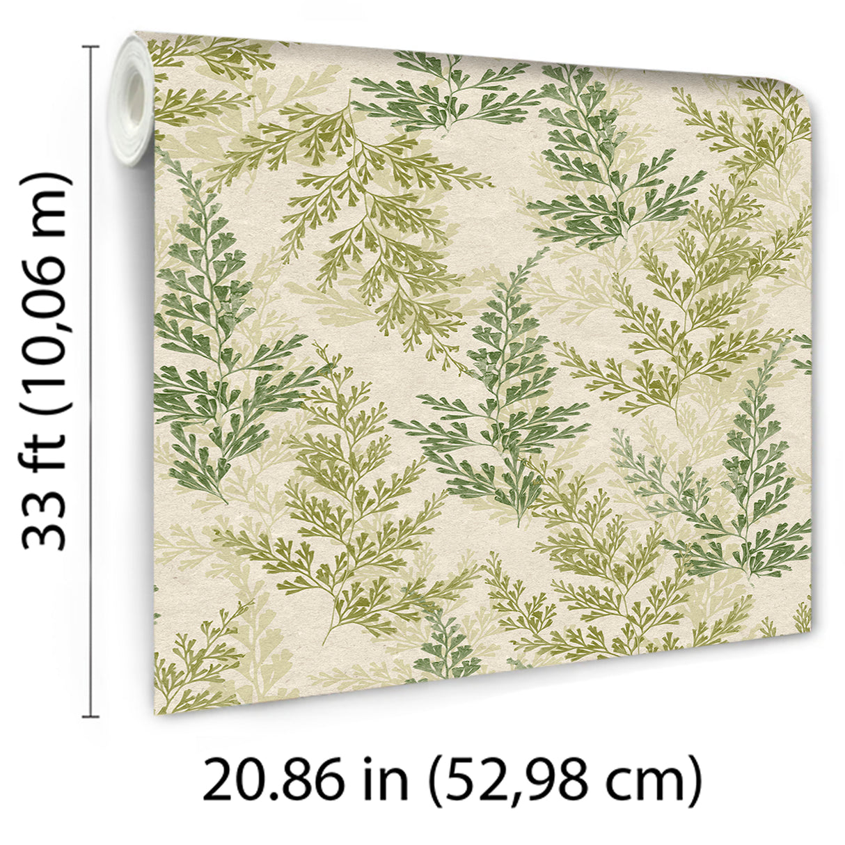 Wild Herbs Watercress Green by Veer Decor Botanical Wallpaper – Veer Decor 8250-AH3
