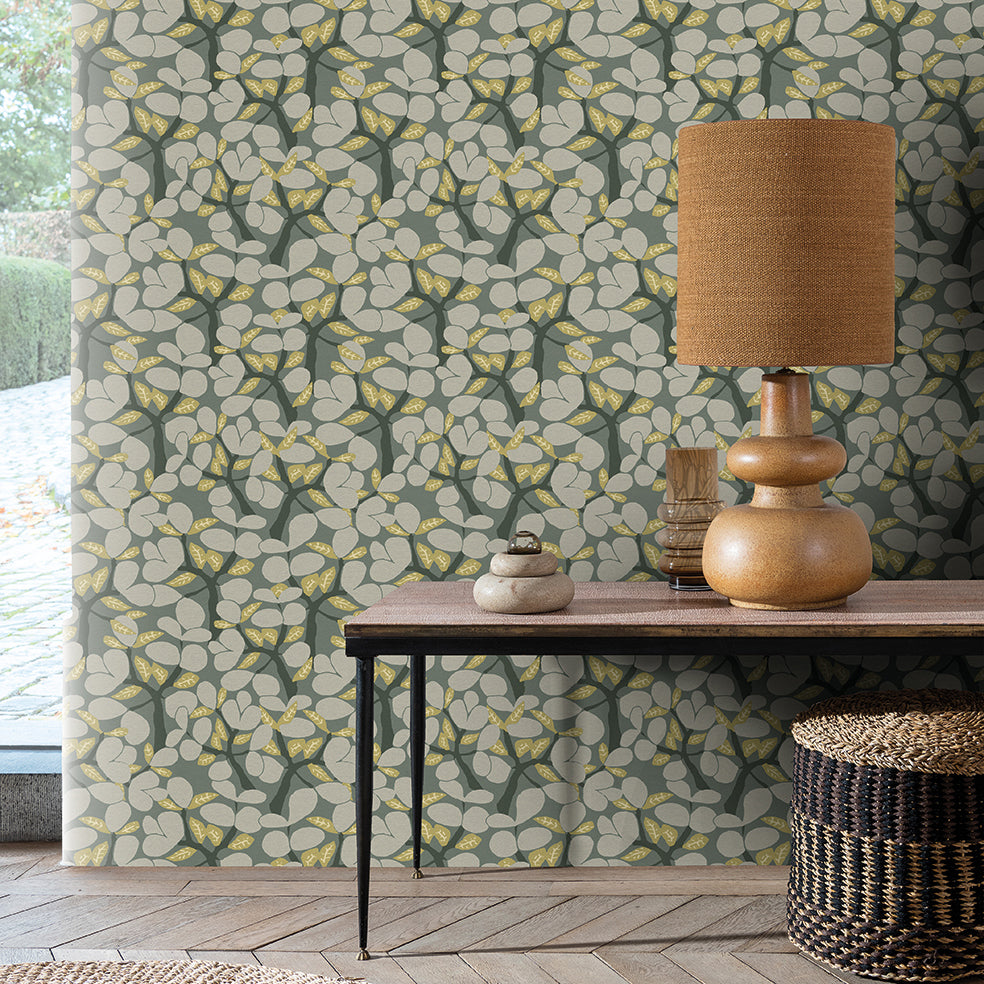 Janneiro Botanica Sage by Veer Decor Non-Woven Unpasted Wallpaper – Veer Decor 8251-AF3