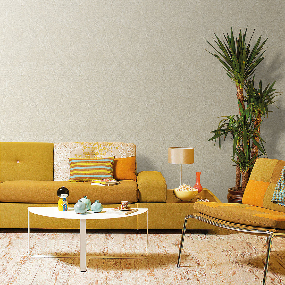Samba Botanica White and Grey by Veer Decor Botanical Wallpaper – 8251-AG1