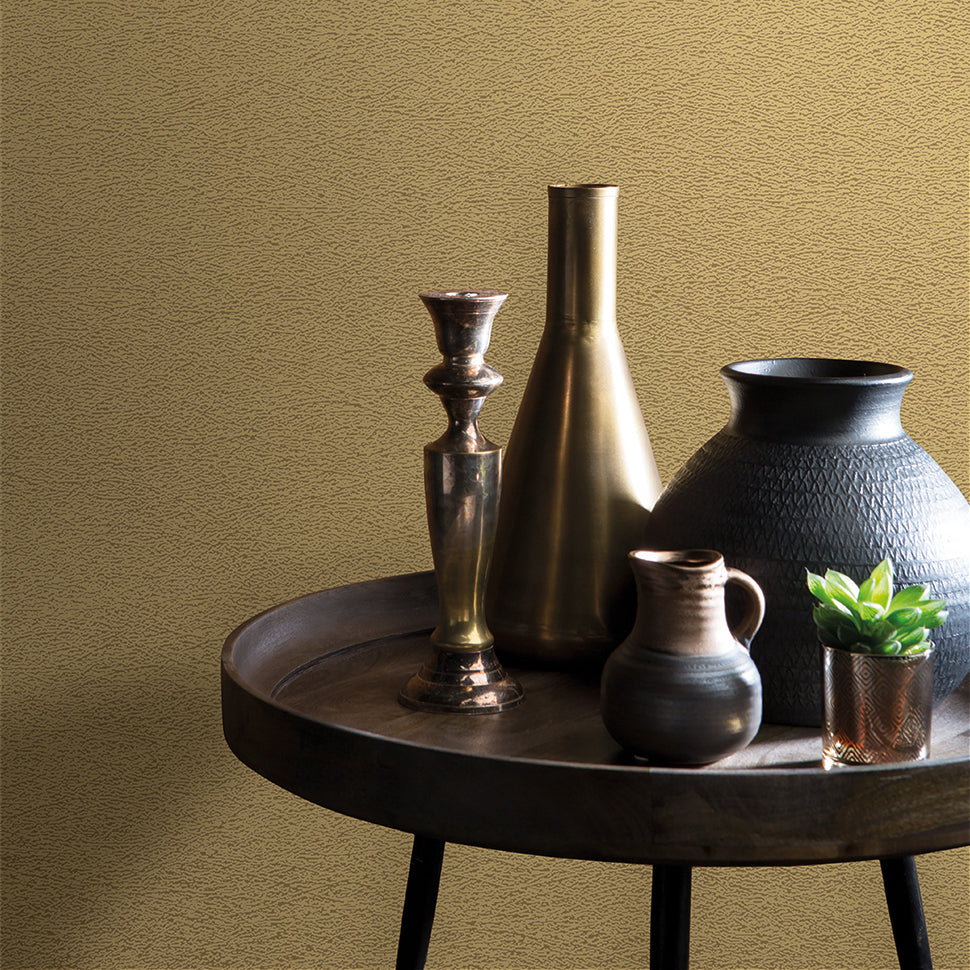 Faux Textile Fiber Texture Gold by Veer Decor Non-Woven Unpasted Wallpaper – Veer Decor 8252-AA11