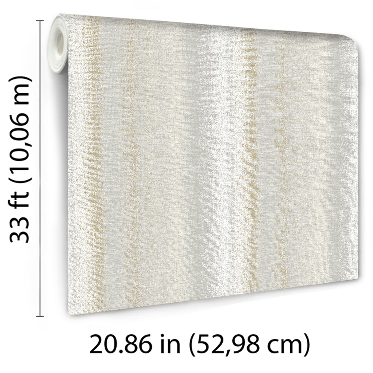 Woven Gradient Stripe Beige by Veer Decor Textured Striped Wallpaper – 8252-AD1