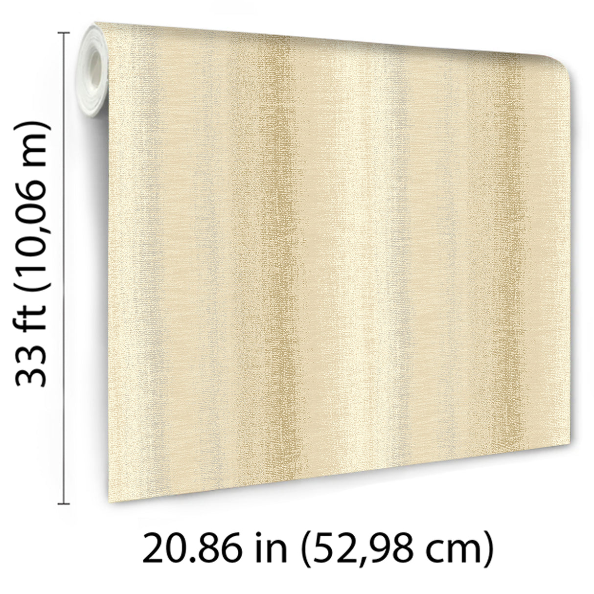 Woven Gradient Stripe Tan by Veer Decor Textured Stripe Wallpaper – Veer Decor 8252-AD2